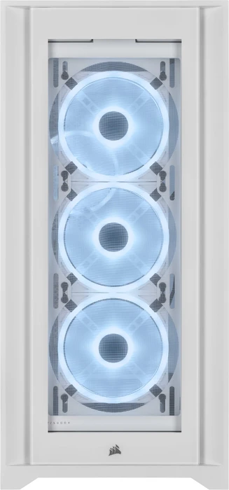 Corsair iCue 5000X RGB QL Edition, weiß, Glasfenster