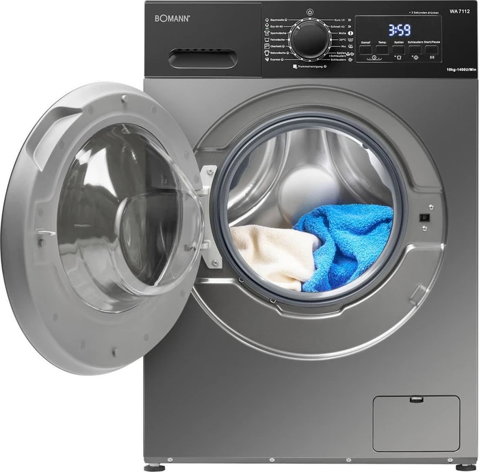 Bomann WA 7112 Frontlader titan schwarz