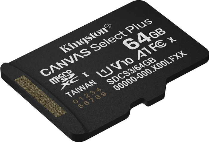 Kingston Canvas Select Plus Gen3 R100 64GB, UHS-I U1, A1, Class 10