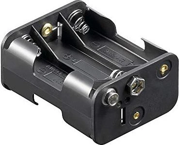 Wentronic Goobay Batteriehalter 6x AA mit Druckknopfanschluss