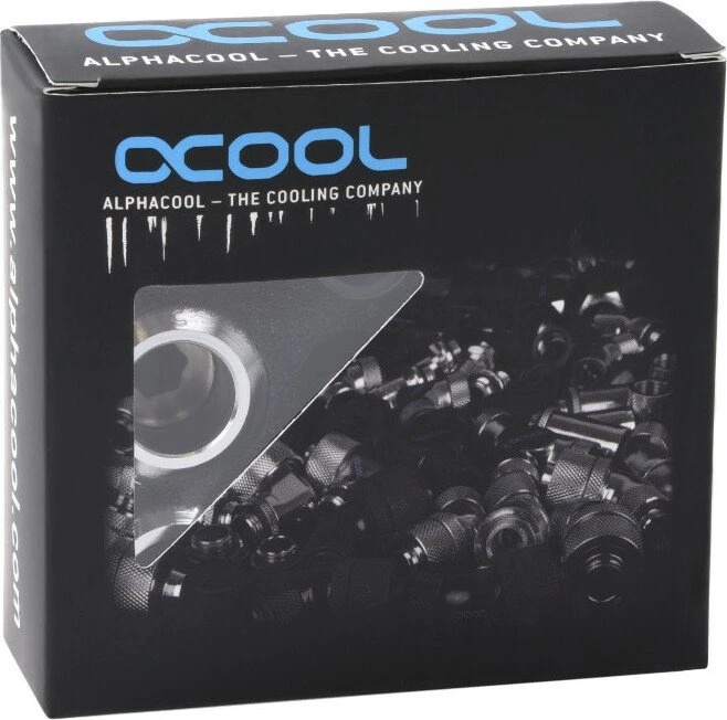 Alphacool Eiszapfen PRO Rohranschluss G1/4" auf 13mm, chrome, 6er-Pack