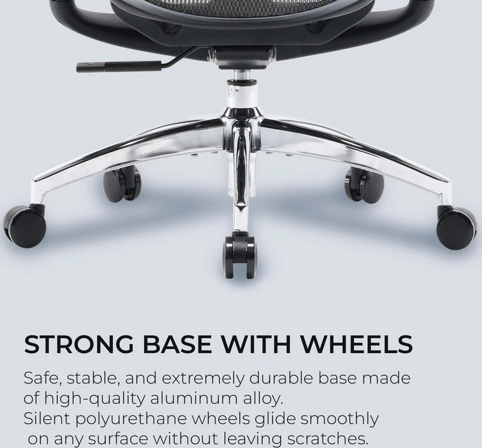Sihoo Doro C300L Ergonomischer Bürostuhl mit Fußstütze, schwarz