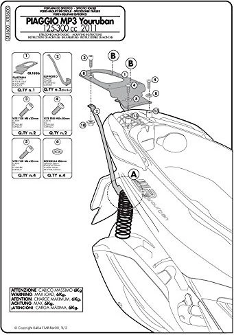 Givi SR5600 Topcaseträger/Montagesatz