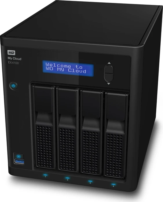 Western Digital My Cloud EX4100, 2GB RAM, 2x RJ-45 1000Base-T, 3x USB-A 3.0