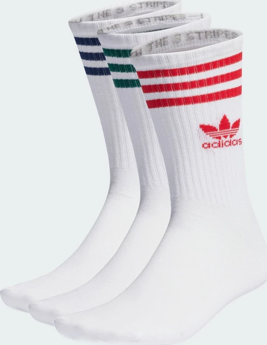 adidas Mid Cut Crew Socken white/night indigo, 3 Paare