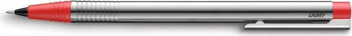 Lamy logo Edelstahl Druckbleistift HB 0.7mm graphit, silber/rot