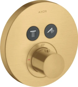 Hansgrohe Axor ShowerSelect rund Thermostat mit 2 Ventilen brushed gold optic