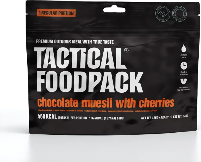 Tactical Foodpack Schokoladenmüsli mit Kirschen 468kcal