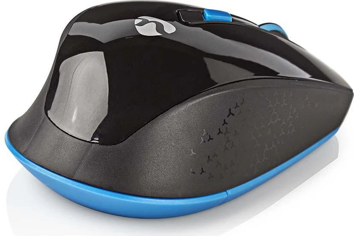 Nedis wireless Mouse with Nano Dongle, schwarz/blau, USB