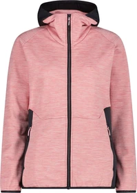 CMP Fleece Grid Tech Hoodie Jacke pink melange (Damen)
