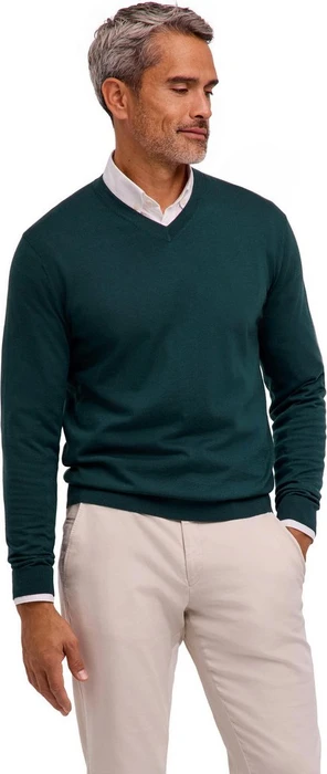 Falke Basic Apparel V-Ausschnitt Pullover forest (Herren)