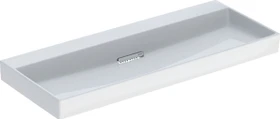 Geberit ONE Waschtisch Abgang horizontal 120cm, ohne Hahnloch, weiß/KeraTect