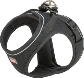 Trixie Atmungsaktives Hundegeschirr Premium UrbanVest mit verstellbarem Bauchgurt, S-M, schwarz