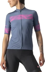 Castelli Fenice Trikot kurzarm light steel blue/pink fluo (Damen)