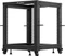 Lanberg Open Rack Series 19" Open Frame Rack 12HE, 4-Pfosten, mit Rollen, Flat Pack, tiefenverstellbar, 576-1033mm, RAL 9004, 641mm tief Vorschaubild