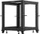 Lanberg Open Rack Series 19" Open Frame Rack 12HE, 4-Pfosten, mit Rollen, Flat Pack, tiefenverstellbar, 576-1033mm, RAL 9004, 641mm tief (OR01-6112-B)