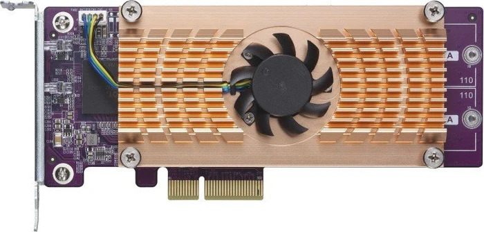 QNAP QM2 Expansion Card, 2x M.2 SATA, PCIe 2.0 x2, Lüfter mittig