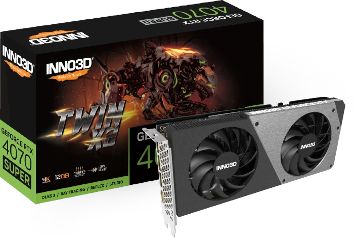 INNO3D GeForce RTX 4070 SUPER Twin X2, 12GB GDDR6X, HDMI, 3x DP