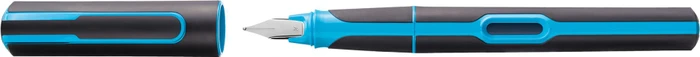 Pelikan Style neonblau/schwarz, rechte Hand/linke Hand, mittel, Faltschachtel