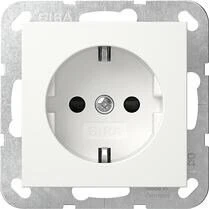 Gira System 55 SCHUKO-Steckdose, reinweiß seidenmatt