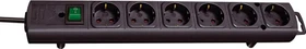 Brennenstuhl Comfort-Line mit Schalter, 6-fach, 2m, schwarz