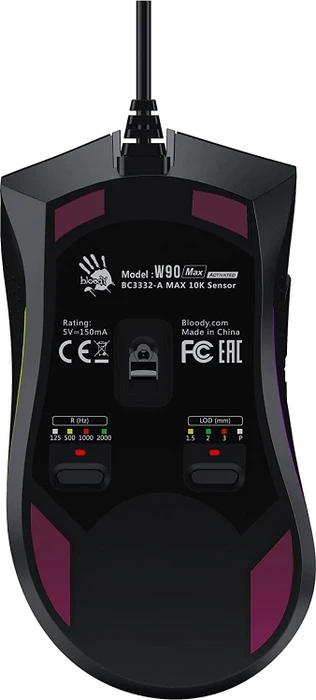 A4Tech Bloody W90 MAX Gaming Mouse schwarz, USB