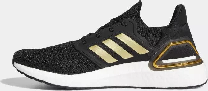 adidas Ultraboost 20 core black/gold metallic/solar red (Herren)