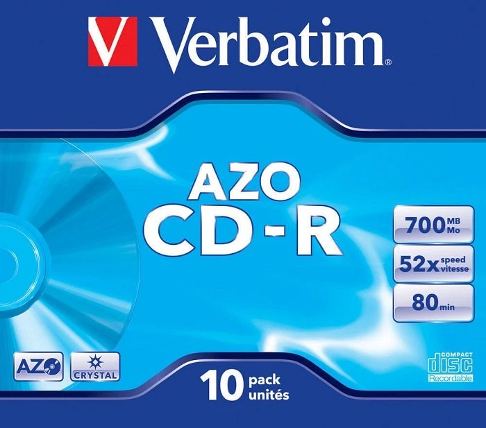 Verbatim Azo CD-R 80min/700MB, 52x, 10er Jewelcase