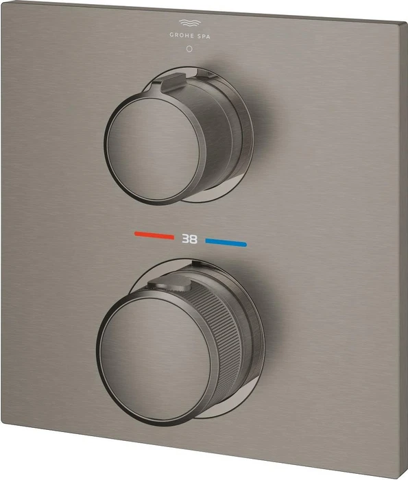 Grohe Allure Unterputz-Thermostat mit 1 Absperrventil hard graphite gebürstet
