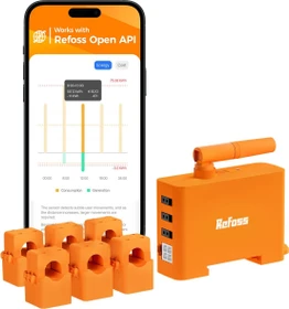 Refoss EM06P Smart Energy Monitor, Pro-Version, 3-Phasen, 6 Kanäle bis zu je 120A, Stromzähler