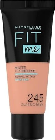 Maybelline Fit Me Matte & Poreless Foundation 245 classic beige, 30ml