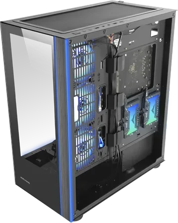 Mars Gaming MC-Ultra Black, Glasfenster