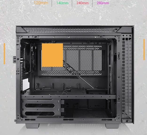 Thermaltake Divider 200 TG, schwarz, Glasfenster