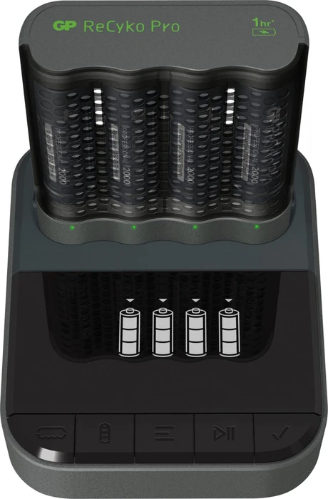 GP Batteries ReCyko Pro Charger Dock (USB) D461 + Pro Charger (USB) P461 inkl. 4x AA Pro NiMh 2000mAh