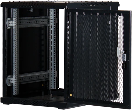 Rockstable 19" Serverschrank 15HE, Gitternetztür, IP2X, schwarz, 800mm tief