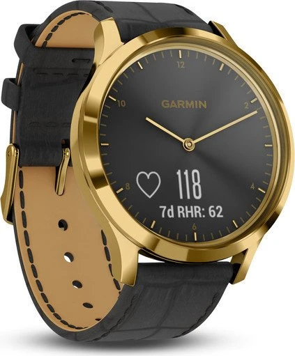 Garmin vivomove HR Premium Aktivitäts-Tracker gold/schwarz