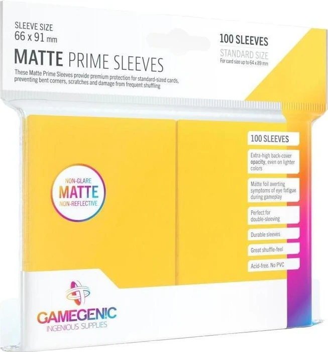 Gamegenic Matte Prime Sleeves gelb, 100 Stück