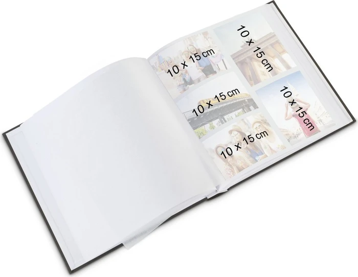 Hama Super Jumbo Fotoalbum London 34x35 / 80 weiße Seiten grau