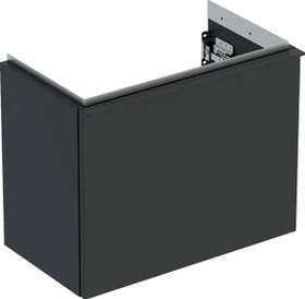 Geberit iCon Unterschrank für Handwaschbecken mit einer Schublade 52cm, Korpus und Front: lava/lackiert matt, Griff: lava/pulverbeschichtet matt