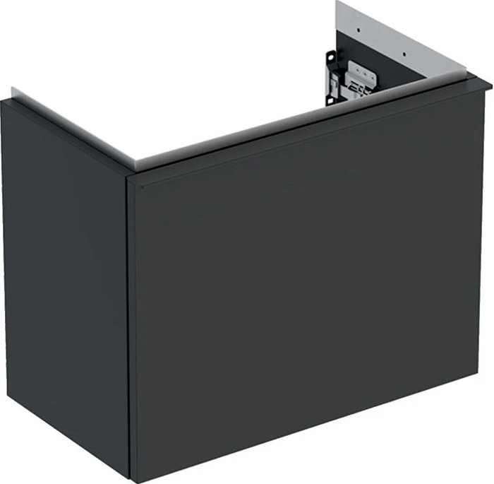 Geberit iCon Unterschrank für Handwaschbecken mit einer Schublade 52cm, Korpus und Front: lava/lackiert matt, Griff: lava/pulverbeschichtet matt