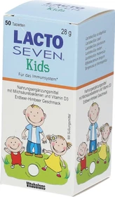 Blanco Pharma Lacto Seven Kids Erdbeer-Himbeer-Geschmack Tabletten, 50 Stück