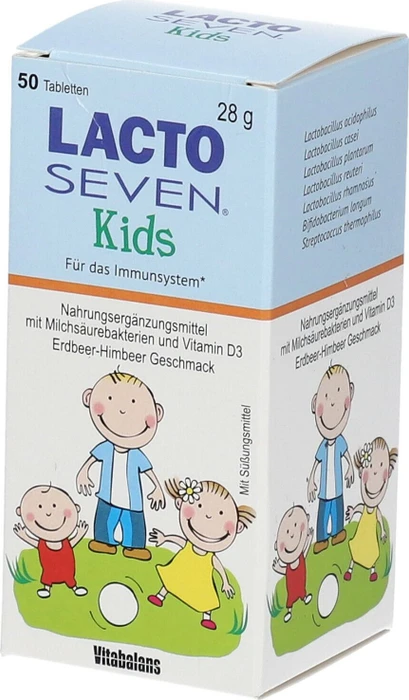 Blanco Pharma Lacto Seven Kids Erdbeer-Himbeer-Geschmack Tabletten