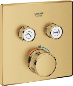 Grohe Grohtherm SmartControl Thermostat mit 2 Ventilen cool sunrise gebürstet