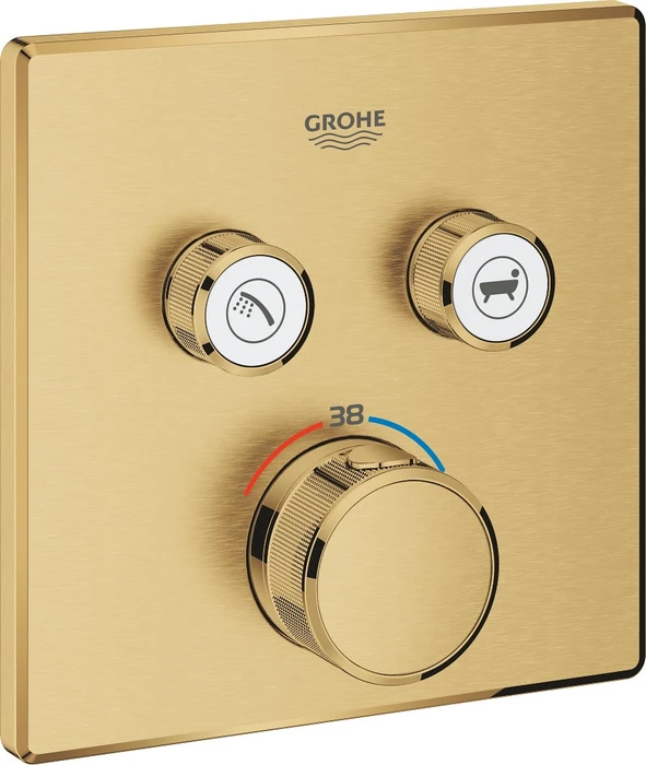Grohe Grohtherm SmartControl Thermostat mit 2 Ventilen cool sunrise gebürstet
