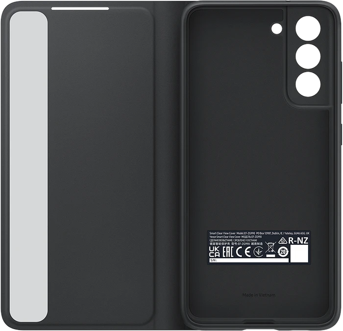 Samsung Clear View Cover für Galaxy S21 FE Dark Grey