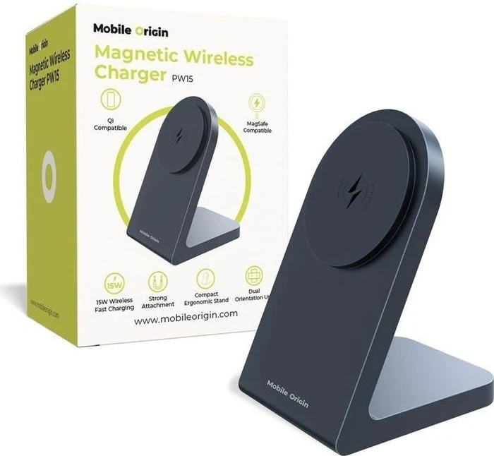 Mobile Origin Magnetic Wireless Charger PW15 schwarz