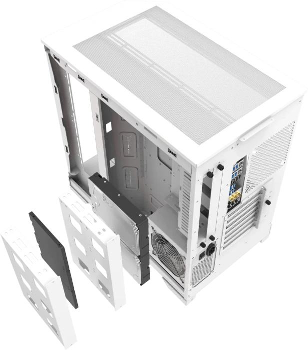 DarkFlash DQX90 White, Glasfenster