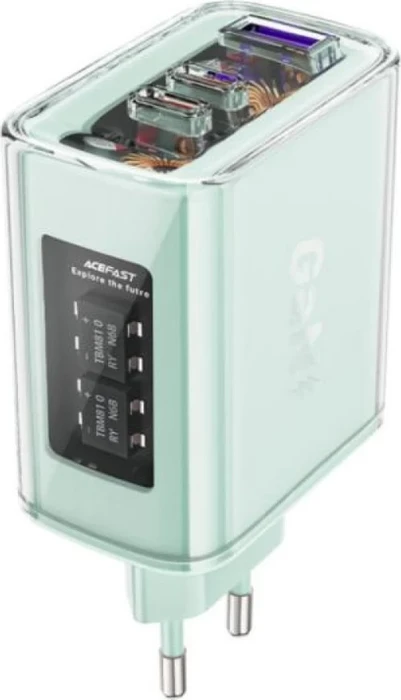 Acefast Fast Charge Wall Charger A45 PD65W GaN grün