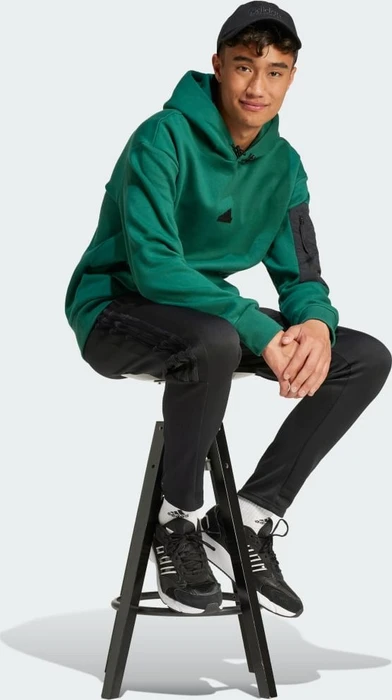 adidas City Escape Fleece Hoodie collegiate green (Herren)