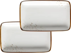 Mäser Pintar Servierplatten 21x13cm beige/braun, 2 Stück
